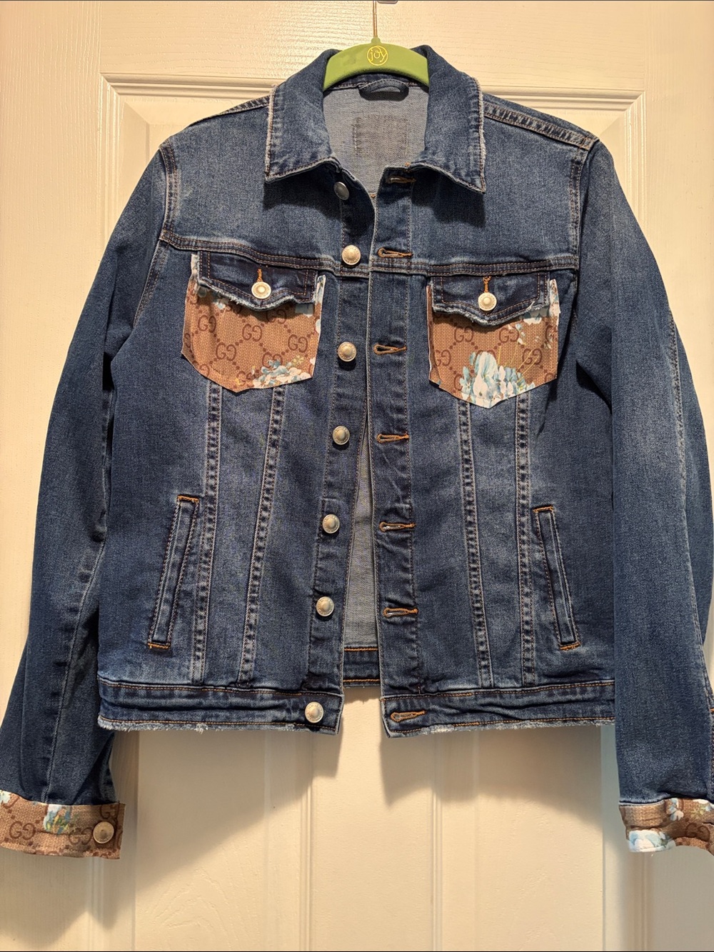 Upcycled GUCCI- like  denim jacket! Size S